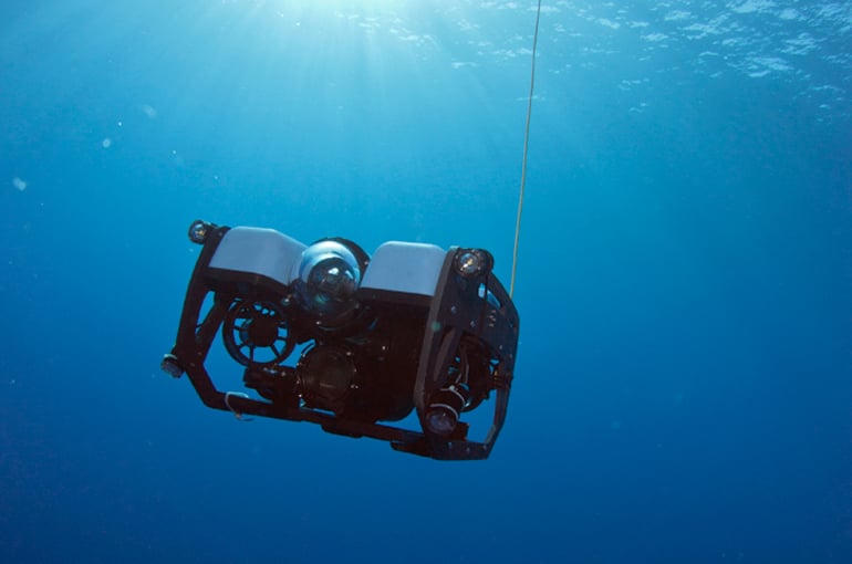 BlueROV2 underwater